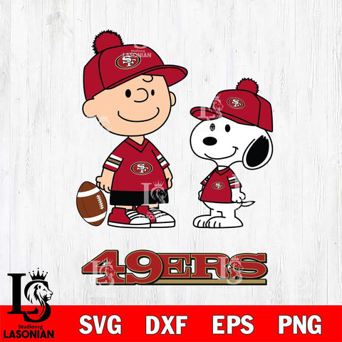 San Francisco 49ers Peanuts Snoopy Friends Football SVG DXF EPS PNG FILE,Snoopy File Cut, Nfl Digital Download,Instant Download, Silhouette