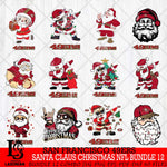 San Francisco 49ers Satan Claus Christmas NFL Bundle 12 Svg Eps Dxf Png File,NFL Svg Files,Digital Download,Sublimation,Instant Download
