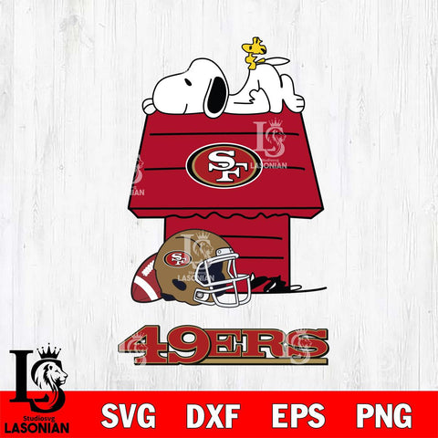 San Francisco 49ers Snoopy Chill Football SVG DXF EPS PNG FILE,Snoopy File Cut, Nfl Digital Download,Instant Download, Silhouette