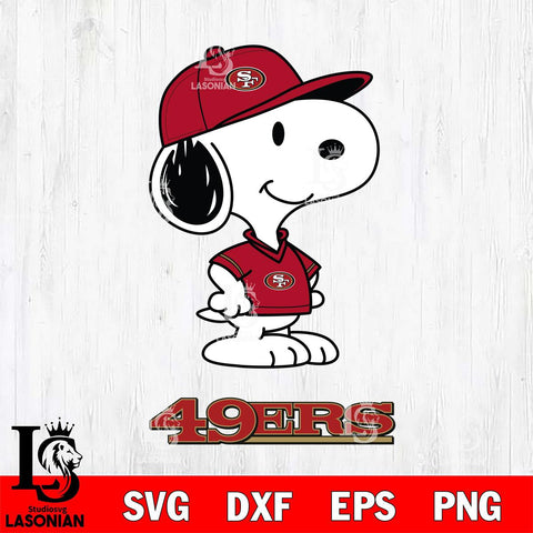 San Francisco 49ers Snoopy Football sport SVG DXF EPS PNG FILE,Snoopy File Cut, Nfl Digital Download,Instant Download, Silhouette