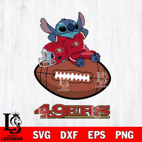 San Francisco 49ers Stitch Big NFL football SVG DXF EPS PNG FILE, NFL File Cut, Digital Download,Instant Download, Silhouette, Cricut