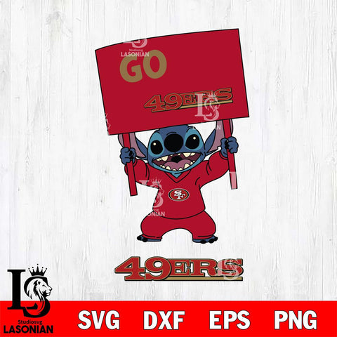 San Francisco 49ers Stitch Go cheer SVG DXF EPS PNG FILE, NFL File Cut, Digital Download,Instant Download, Silhouette, Cricut