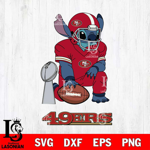 San Francisco 49ers Stitch Vince Lombardi Trophy SVG DXF EPS PNG FILE, NFL File Cut, Digital Download,Instant Download, Silhouette, Cricut