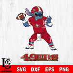 San Francisco 49ers Stitch throw the ball SVG DXF EPS PNG FILE, NFL File Cut, Digital Download,Instant Download, Silhouette, Cricut