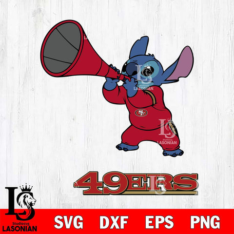 San Francisco 49ers Stitch vuvuzela SVG DXF EPS PNG FILE, NFL File Cut, Digital Download,Instant Download, Silhouette, Cricut
