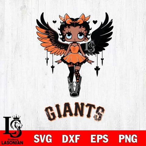 San Francisco Giants Anglel Black Fan Girl Betty Boop