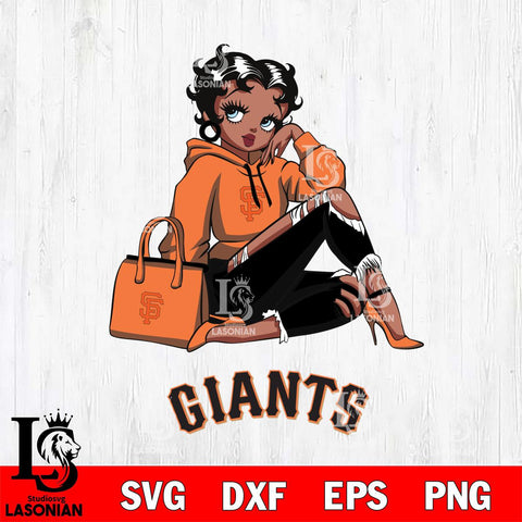 San Francisco Giants Awesome Black Fan Girl Betty Boop