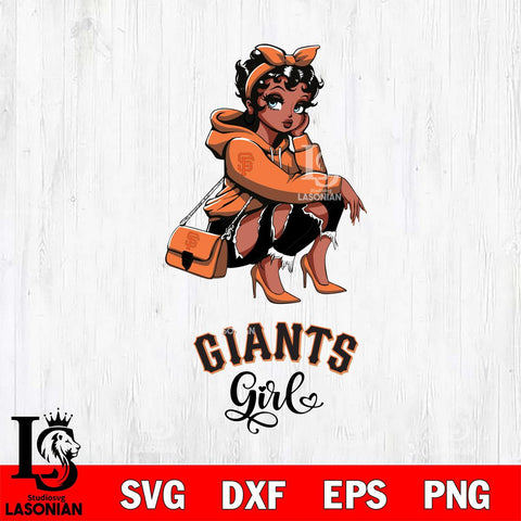 San Francisco Giants Fashion Black Fan Girl Betty Boop