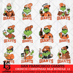 San Francisco Giants Grinch Christmas MLB Bundle 12 Cut Files Cricut, Svg Dxf Eps Png file , Silhouette