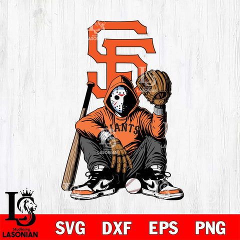 San Francisco Giants MLB Jason Voorhees Halloween SVG Svg Eps Dxf Png File, Digital Download, Instant Download