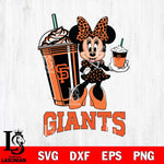 San Francisco Giants Minnie Mouse Fan And Coffee Svg Eps Dxf Png File, Digital Download, Instant Download