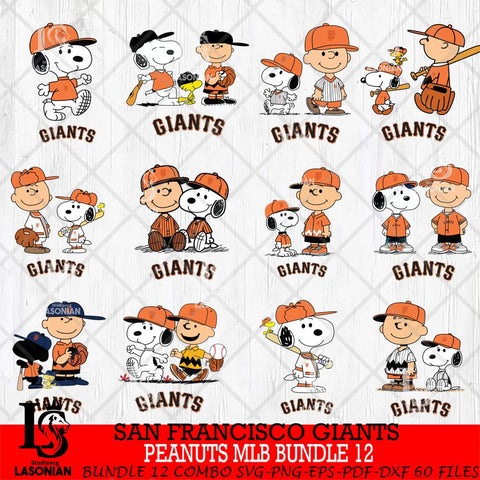 San Francisco Giants Peanuts MLB Bundle 12 Svg Eps Dxf Png File,Bundle MLB File Cut,Digital Download,Instant Download,MLB Svg Files