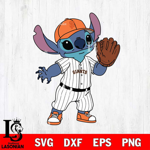 San Francisco Giants Stitch baseball cute SVG DXF EPS PNG FILE, MLB File Cut, Digital Download,Instant Download, Silhouette, Stitch Cricut