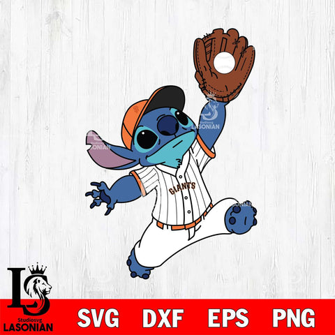San Francisco Giants Stitch catches ball SVG DXF EPS PNG FILE, MLB File Cut, Digital Download,Instant Download, Silhouette, Stitch Cricut