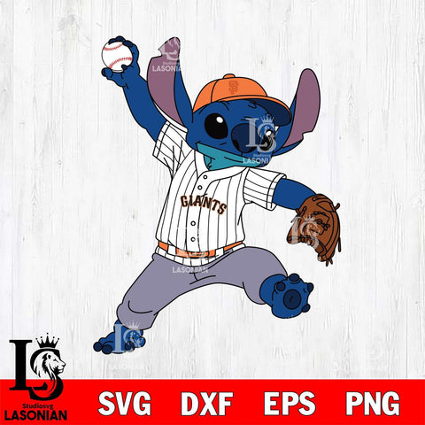 San Francisco Giants Stitch throws ball SVG DXF EPS PNG FILE, MLB File Cut, Digital Download,Instant Download, Silhouette, Stitch Cricut