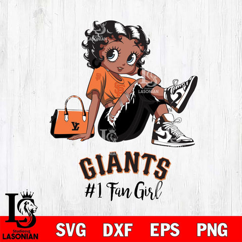 San Francisco Giants #1 Black Fan Girl Betty Boop