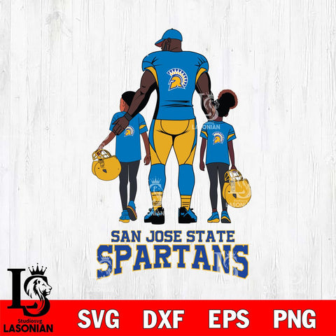 San José State Spartans 3 Father and son Rugby SVG DXF EPS PNG FILE,NCAA SVG, Father day Digital Download,Instant Download, Silhouette