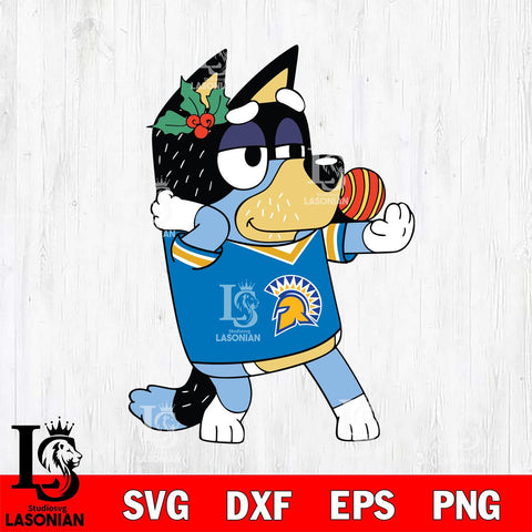 San José State Spartans Bandit Heeler Christmas Svg Eps Dxf Png File, Digital Download, Instant Download