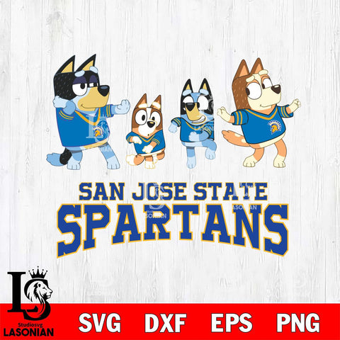 San José State Spartans Bluey Dance Mode Squats Svg Eps Dxf Png File, Digital Download, Instant Download