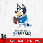 San José State Spartans Bluey Football Sport Svg Eps Dxf Png File, Digital Download ,Instant Download, Cricut File