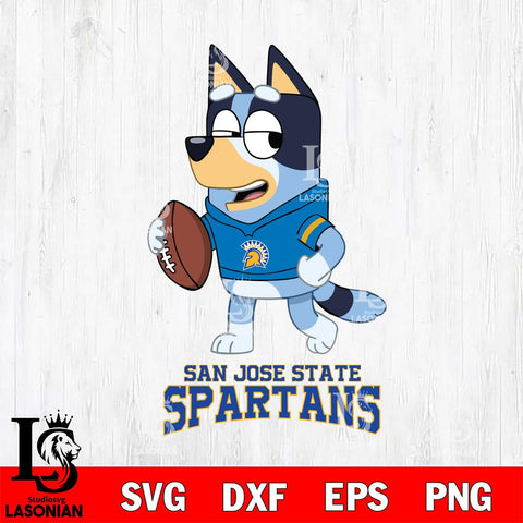 San José State Spartans Bluey Football Sport Svg Eps Dxf Png File, Digital Download ,Instant Download, Cricut File