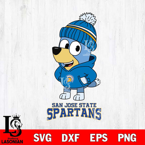 San José State Spartans Bluey Hoodie Sport Svg Eps Dxf Png File, Digital Download ,Instant Download, Cricut File