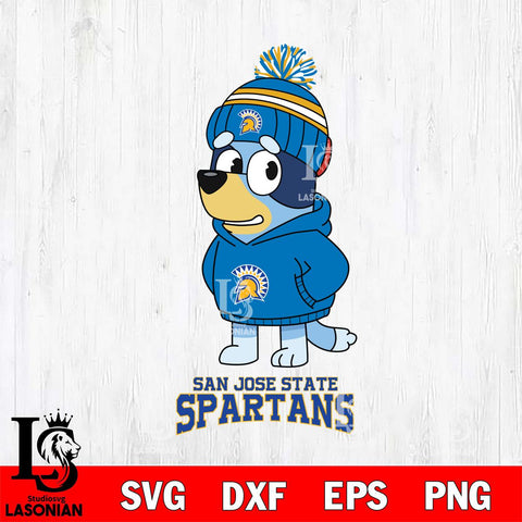 San José State Spartans Bluey Hoodie rugby Svg Eps Dxf Png File, Digital Download ,Instant Download, Cricut File