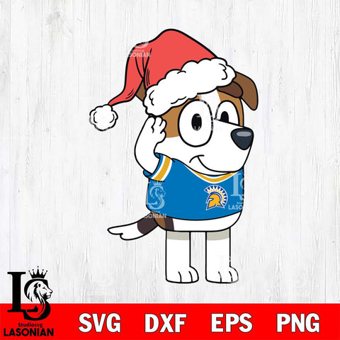San José State Spartans Bluey Jack Christmas Svg Eps Dxf Png File, Digital Download, Instant Download