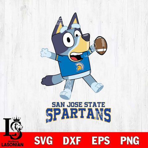 San José State Spartans Bluey Sport Football Svg Eps Dxf Png File,NCAA Svg Files,Bluey svg ,Digital Download ,Instant Download, Cricut File