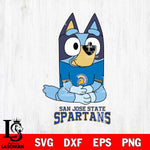 San José State Spartans Bluey Styles Football Svg Eps Dxf Png File,NCAA Svg Files,Bluey svg ,Digital Download ,Instant Download, Cricut File