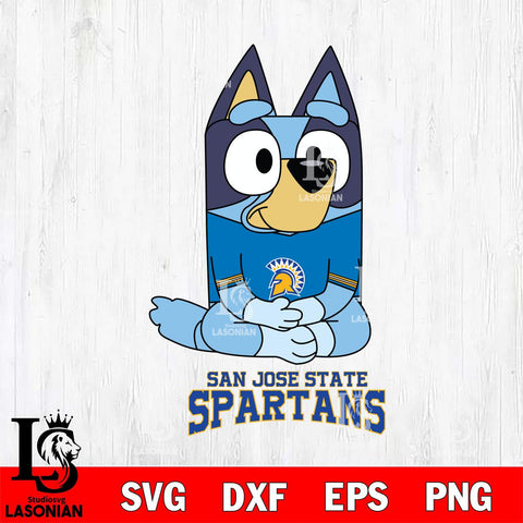 San José State Spartans Bluey Styles Football Svg Eps Dxf Png File,NCAA Svg Files,Bluey svg ,Digital Download ,Instant Download, Cricut File