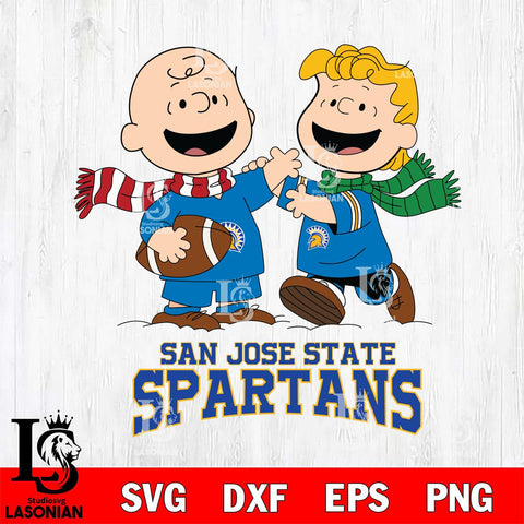 San José State Spartans Charlie Brown & Linus Football Cricut,Christmas SVG DXF EPS PNG FILE, NCAA Digital Download,Instant Download, Silhouette