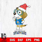 San José State Spartans Christmas Bluey Honey Sport Cut Files,Bluey Cricut,Christmas Svg , Bluey svg , Digital Download, dxf eps png pdf file