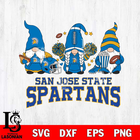 San José State Spartans Gnome Fan File Cut, NCAA SVG, Digital Download , Criucut , Silhouette