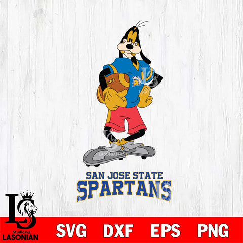 San José State Spartans Goofy Player SVG DXF EPS PNG FILE,NCAA svg ,Football Digital Download,Instant Download, Silhouette
