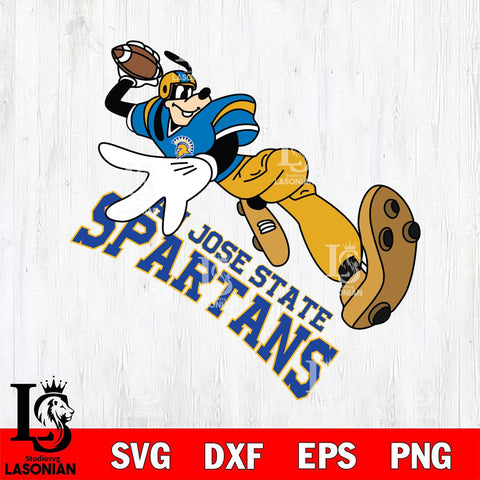 San José State Spartans Goofy rugby player SVG DXF EPS PNG FILE,NCAA svg ,Football Digital Download,Instant Download, Silhouette