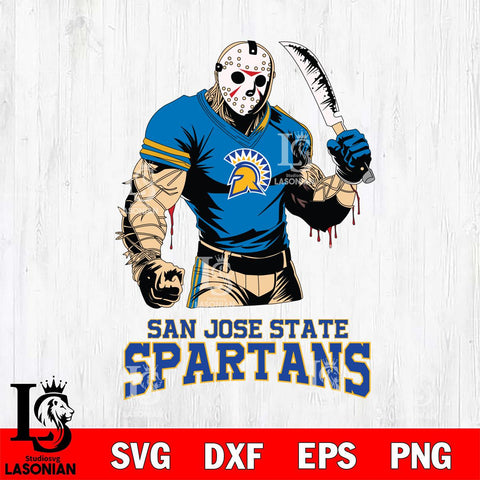 San José State Spartans Jason Voorhees Svg Eps Dxf Png File, Digital Download
