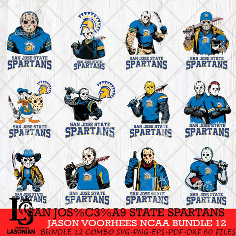 San José State Spartans Jason Voorhees NCAA Bundle 12 SVG Svg Eps Dxf Png File, Digital Download