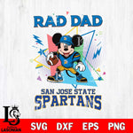San José State Spartans Mickey Mouse Sport Rad Dad SVG DXF EPS PNG FILE, NCAA File Cut,Digital Download,Instant Download