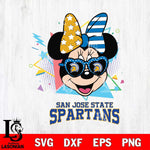 San José State Spartans Minnie Mouse Love Sport SVG DXF EPS PNG FILE, NCAA File Cut,Digital Download,Instant Download