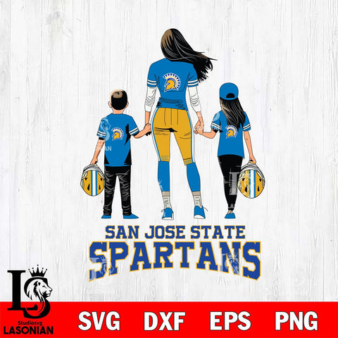 San José State Spartans Mother and son Rugby SVG DXF EPS PNG FILE,NCAA SVG, Father day Digital Download,Instant Download, Silhouette