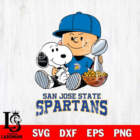 San José State Spartans Peanuts Snoopy Champion football SVG DXF EPS PNG FILE,Snoopy File Cut, NCAA Digital Download,Instant Download,Christmas Silhouette