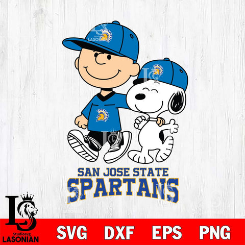 San José State Spartans Peanuts Snoopy Friends SVG DXF EPS PNG FILE,Snoopy File Cut, NCAA Digital Download,Instant Download,Christmas Silhouette