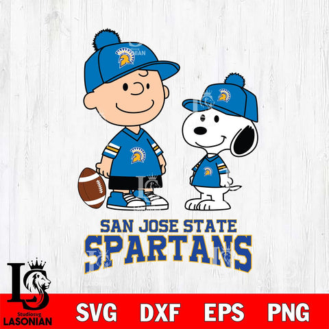 San José State Spartans Peanuts Snoopy Friends Football SVG DXF EPS PNG FILE,Snoopy File Cut, NCAA Digital Download,Instant Download,Christmas Silhouette
