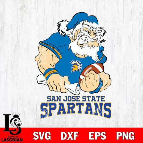 San José State Spartans Santa Claus Angry Svg dxf eps png pdf file,NCAA svg,Digital Download,Cricut file