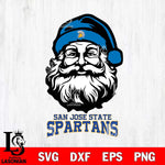 San José State Spartans Santa Claus Christmas Svg dxf eps png pdf file,NCAA svg,Digital Download,Cricut file