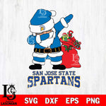 San José State Spartans Santa Dabbing Christmas Svg dxf eps png pdf file,NCAA svg,Digital Download,Cricut file