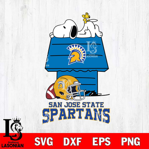 San José State Spartans Snoopy Chill Football SVG DXF EPS PNG FILE,Snoopy File Cut, NCAA Digital Download,Instant Download,Christmas Silhouette