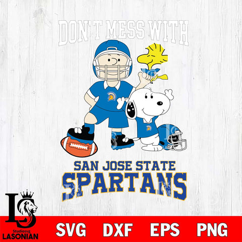 San José State Spartans Snoopy Dont mess with SVG DXF EPS PNG FILE,Snoopy File Cut, NCAA Digital Download,Instant Download,Christmas Silhouette