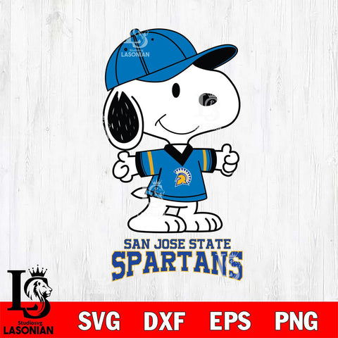 San José State Spartans Snoopy football SVG DXF EPS PNG FILE,Snoopy File Cut, NCAA Digital Download,Instant Download,Christmas Silhouette